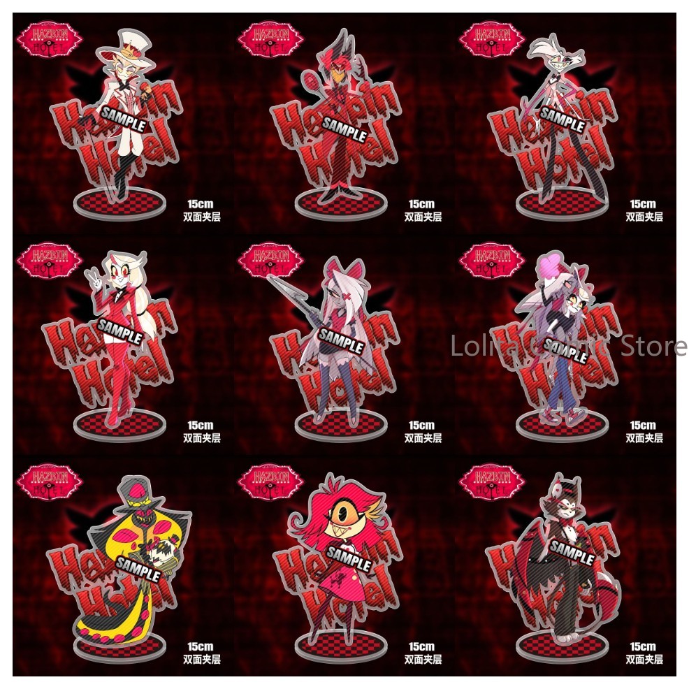 Photo Acrylic Block - อะคริลิกสแตนดี้ลายอนิเมะ Hazbin Hotel Husk Pentious ของตกแต่งน่ารัก