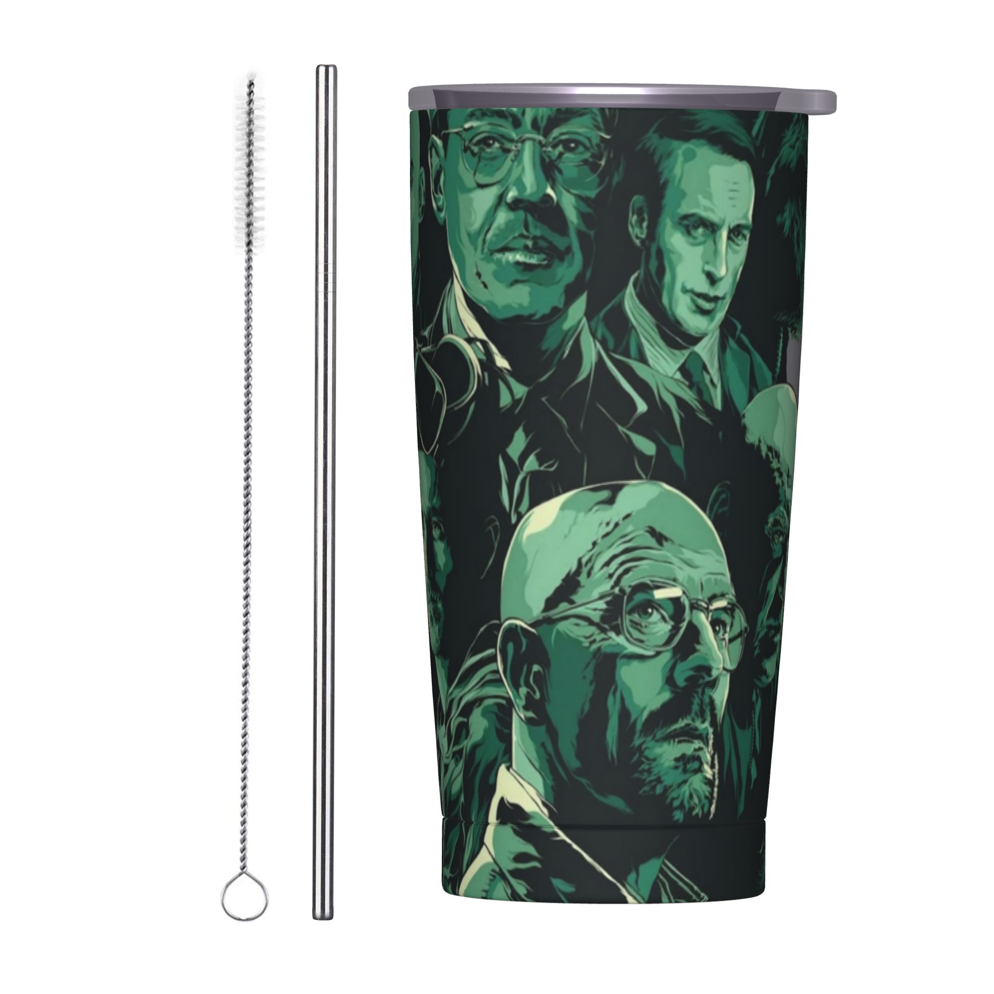 Tumbler 20Oz White - แก้วเก็บความเย็นลาย Breaking Bad วอลเตอร์ ไวท์ พร้อมฝาปิด
