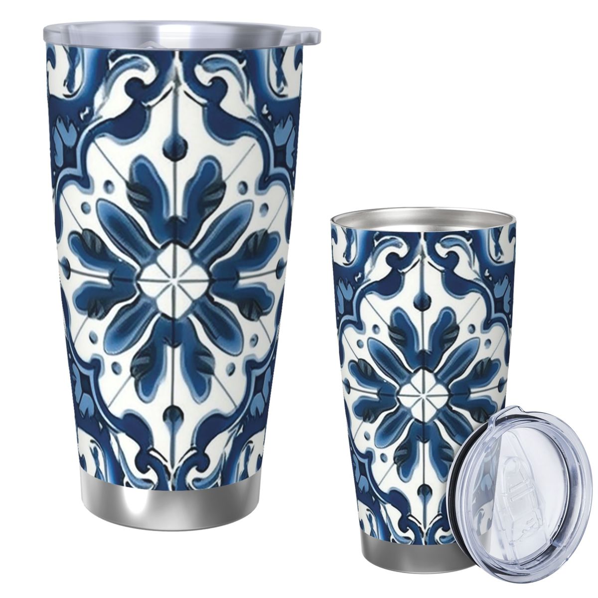สีฟ้าและสีขาว Majolica รูปแบบส - Tumbler 20Oz White บทวิจารณ์และราคา