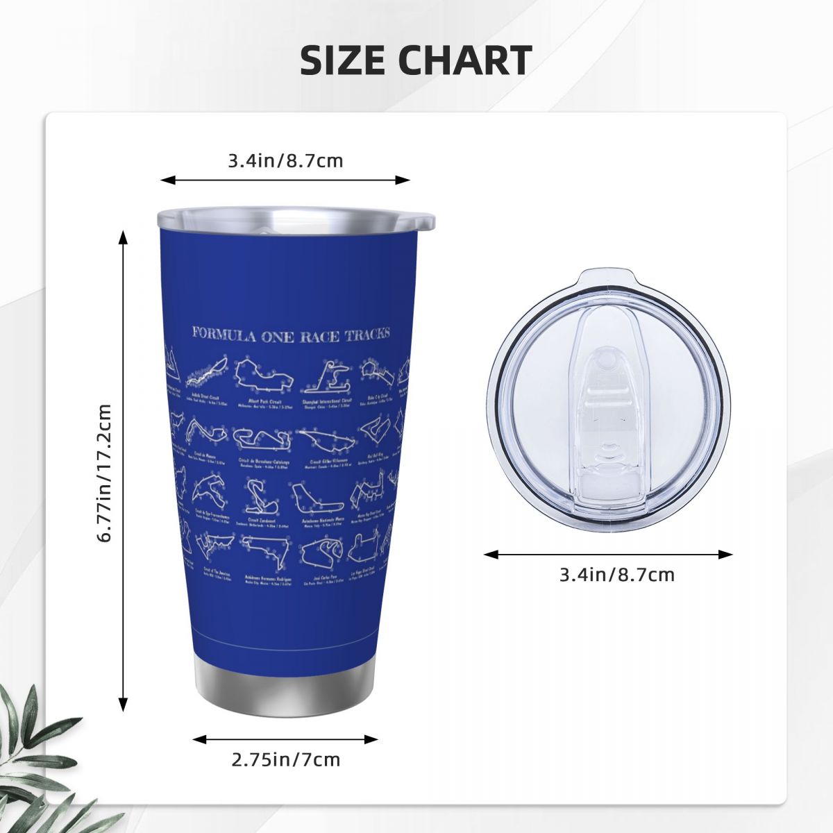 F1 เส้นทางการแข่งรถ (ลายฉลุสีข - Tumbler 20Oz White บทวิจารณ์และราคา